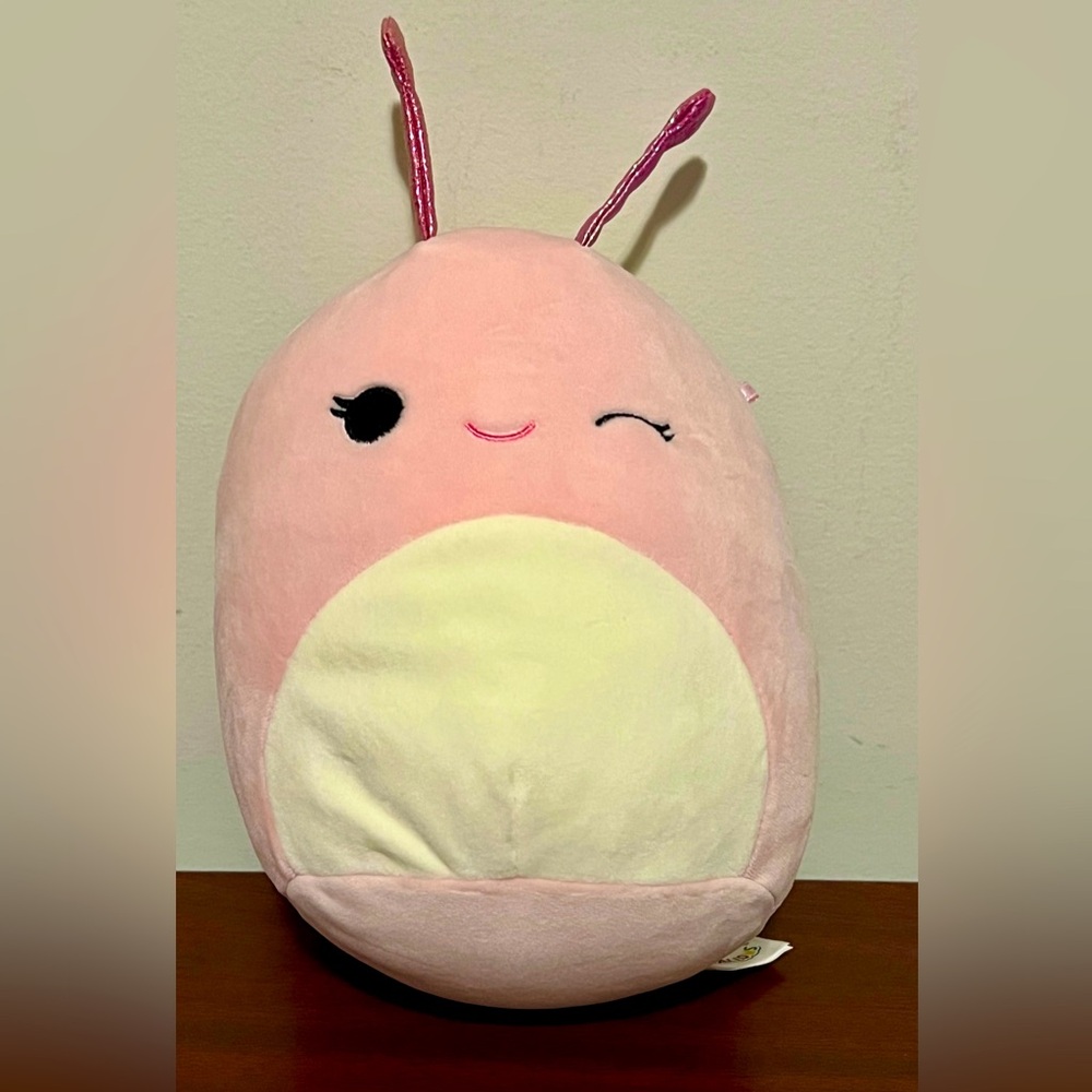 Squishmallows 8 Inch Silvina the Snail Pink Tie‎ Dye Shell Plush Kellytoy 2023